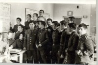 Заслуженный аэродинамик майор Сарбаш с учениками, 1976 год.
